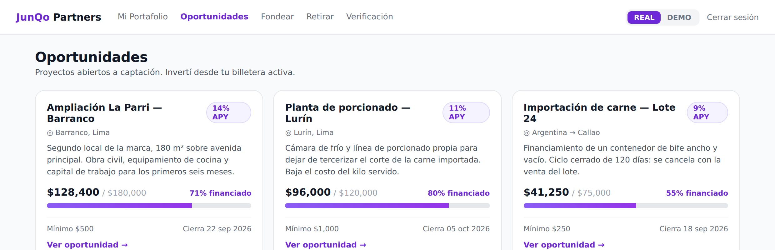 Las oportunidades abiertas a captación, cada una con su avance